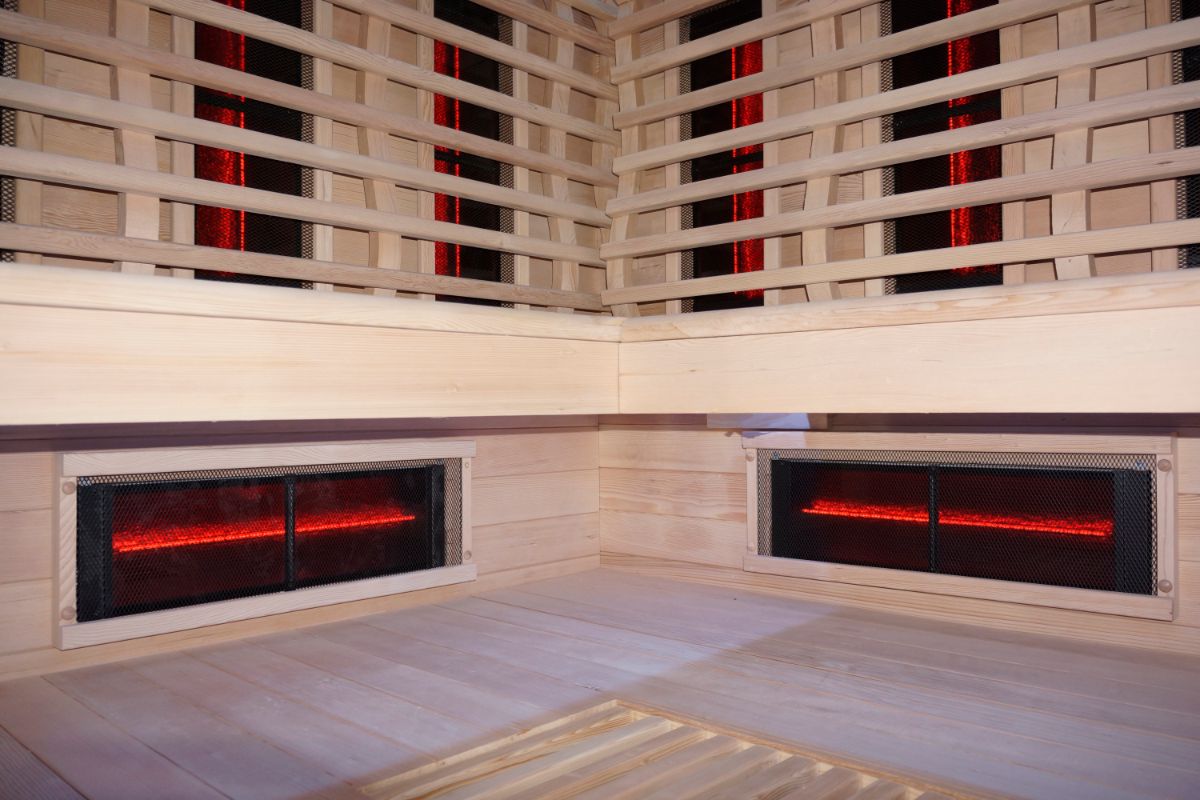 IR infrardeča Savna Full Spectrum + karbonski nano grelci - kotna - 150 x 150 x 200 cm - Image 11