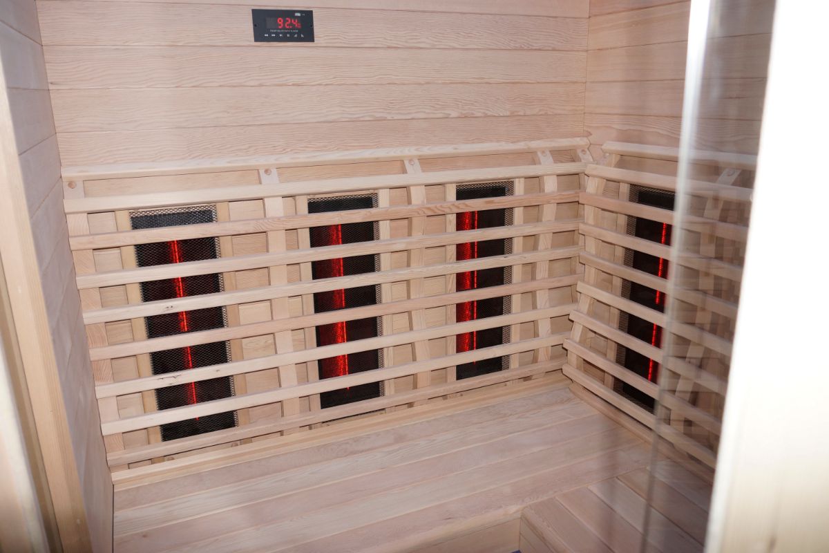 IR infrardeča Savna Full Spectrum + karbonski nano grelci - kotna - 150 x 150 x 200 cm - Image 13