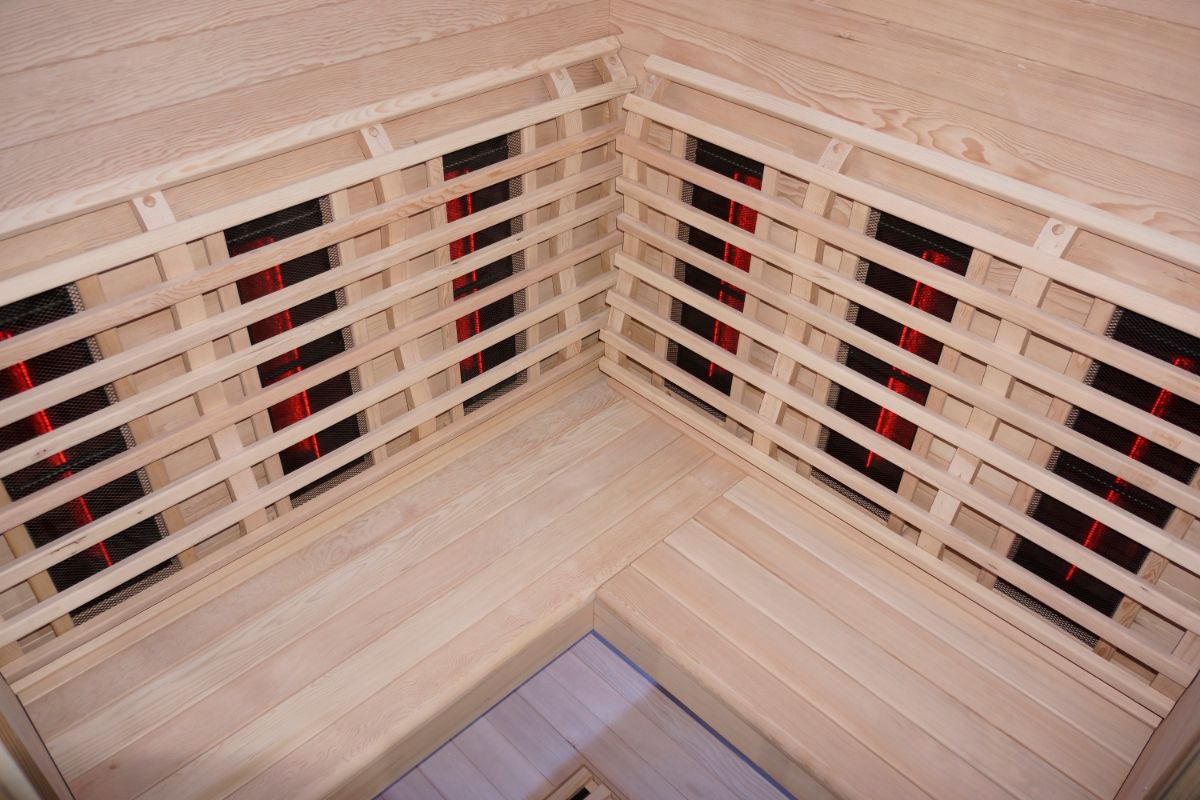 IR infrardeča Savna Full Spectrum + karbonski nano grelci - kotna - 150 x 150 x 200 cm - Image 8