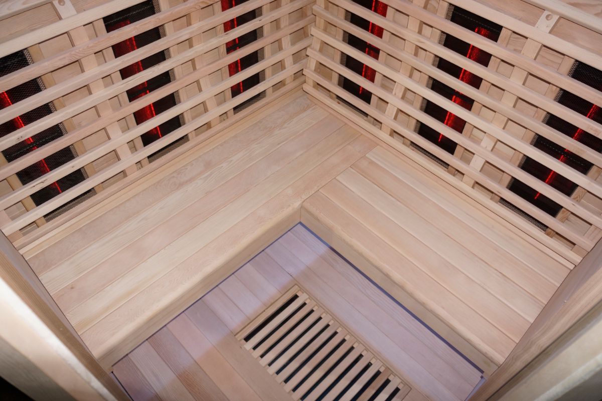 IR infrardeča Savna Full Spectrum + karbonski nano grelci - kotna - 150 x 150 x 200 cm - Image 9