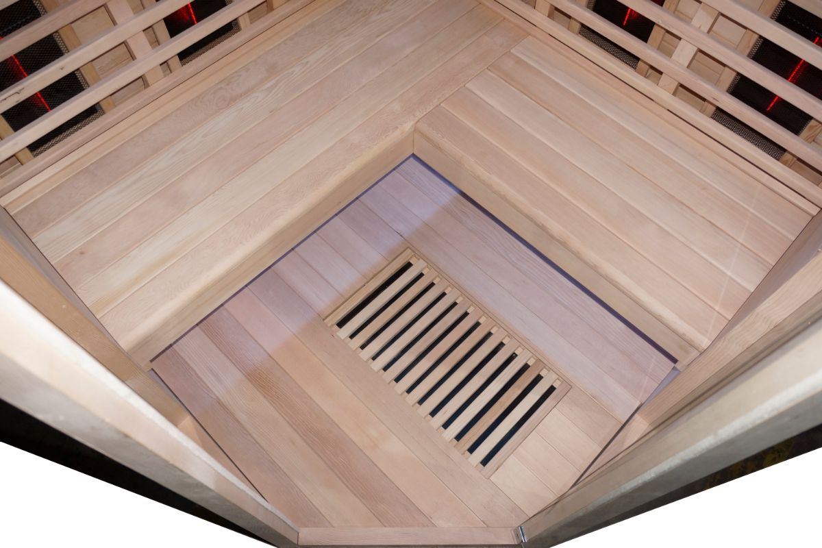 IR infrardeča Savna Full Spectrum + karbonski nano grelci - kotna - 150 x 150 x 200 cm - Image 10